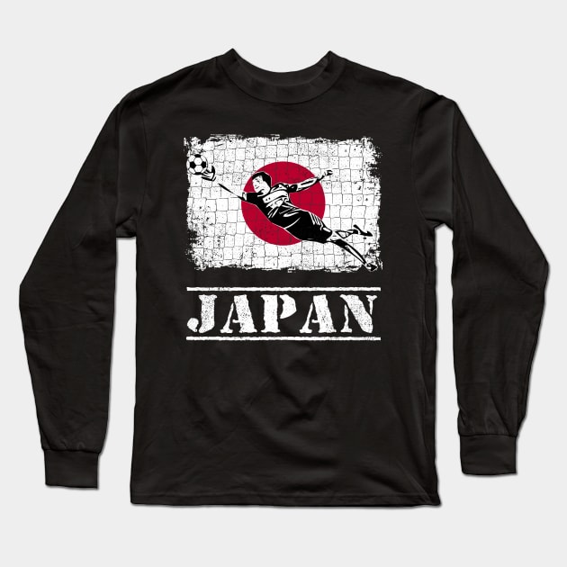 Japan Soccer Supporter Goalkeeper Shirt Long Sleeve T-Shirt by zeno27